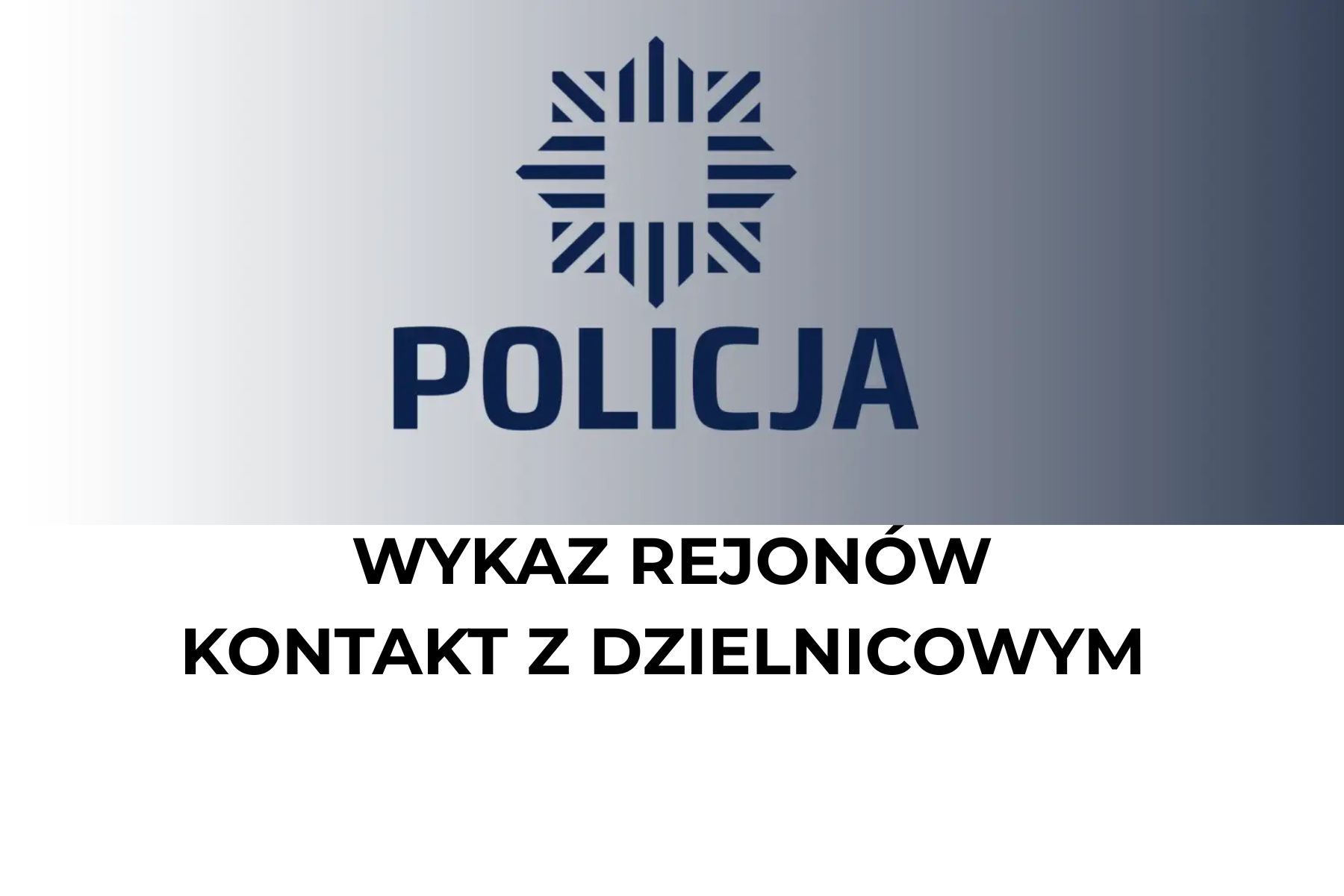 Kontakt z dzielnicowym. Policja Klucze